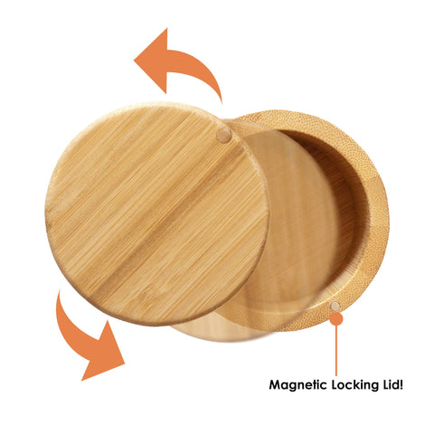 Triple Salt Box, 3-Tier Salt Cellar Storage Box (Totally Bamboo)