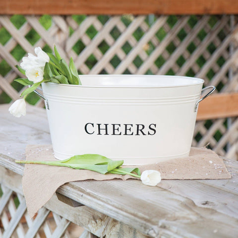 Cheers Galvanized Metal Tub (Twine)