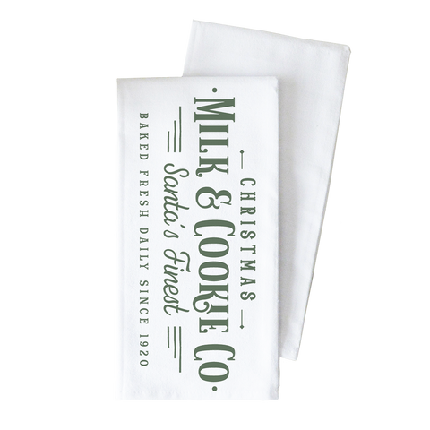 Milk & Cookie Co Tea Towel: White (Porter Lane Homes)