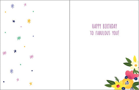 Birthday Greeting Card - Sunglasses Girl (GINA B DESIGNS)