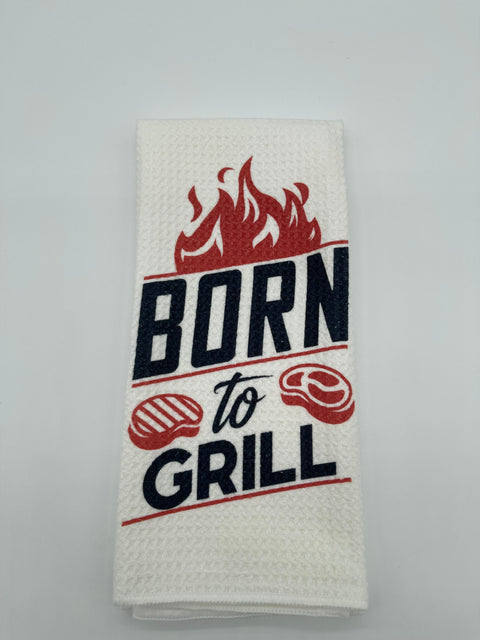 Born To Grill Towel (Kitchen Towels)