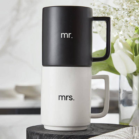 Matte Stackable Mug Set - Mr. & Mrs. (Santa Barbara)