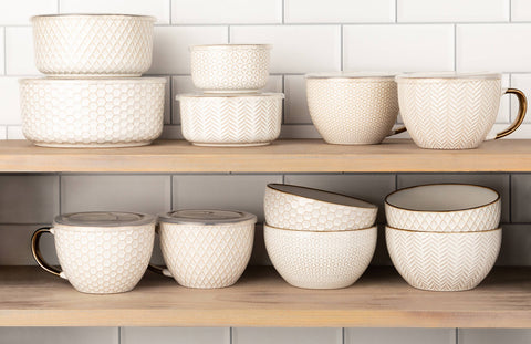 Kook Ceramic Soup Mugs with Lids (Kook)