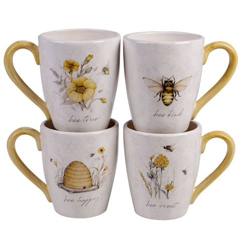 Bee Sweet Mug 16 oz. 4 asst. (Certified International)