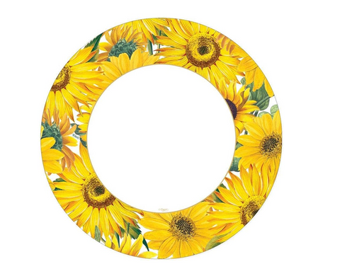 Round Plate Sunflower (Caspari)