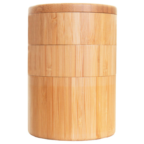 Triple Salt Box, 3-Tier Salt Cellar Storage Box (Totally Bamboo)