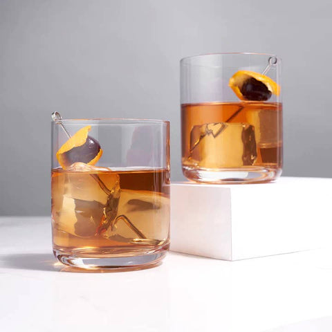 Raye Crystal Lowball Whiskey Tumblers - Set of 2 (Viski)