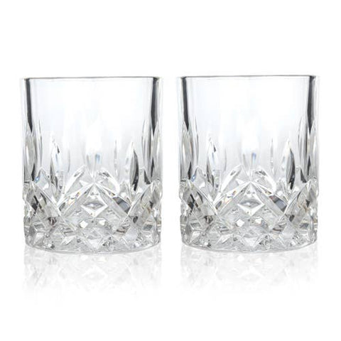 Admiral Stemless Crystal Lowball Tumblers - Set of 2 (Viski)