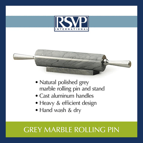 Grey Marble Rolling Pin (RSVP)