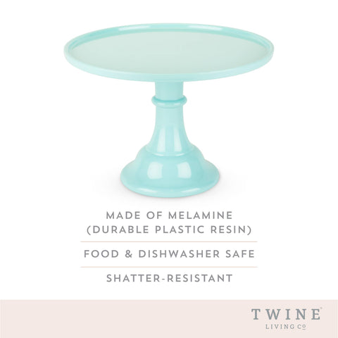 11.5" Collapsable Melamine Cake Stand - Mint (Twine)