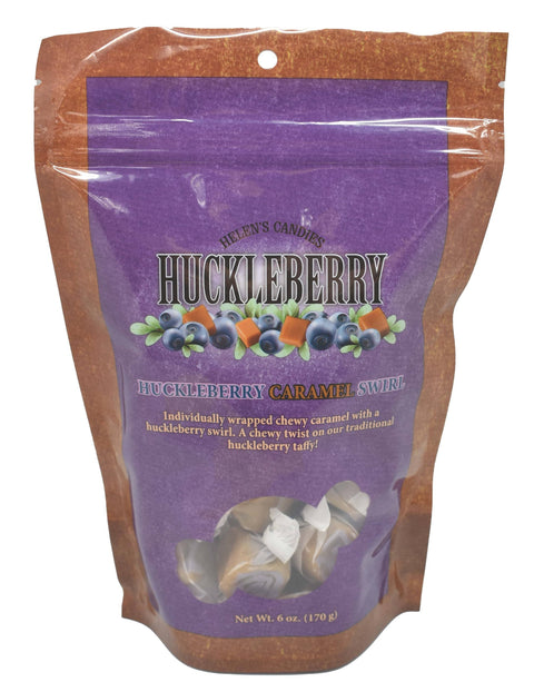6oz Huckleberry Caramel Swirl Taffy (Spokandy)
