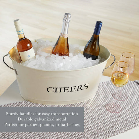 Cheers Galvanized Metal Tub (Twine)