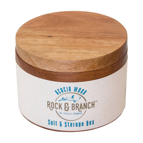 Rock & Branch Acacia Salt Cellar with Swivel Lid (Totally Bamboo)