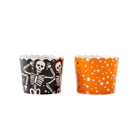 Silver Foil Spooky Skeletons Food Cups (My Mind’s Eye)