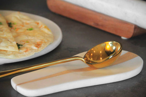 Marble and Wood Spoon Rest (Verve Culture)