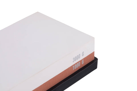 Two-Sided Water Stone - 1000 & 3000 Grit - Silicone Storage (Messermeister)