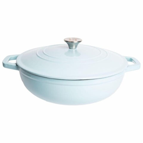 Light Blue Enameled Dutch Oven Braiser 5qt (Lexi Homes)