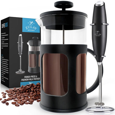 French Press & Milk Frother Set (Zulay)