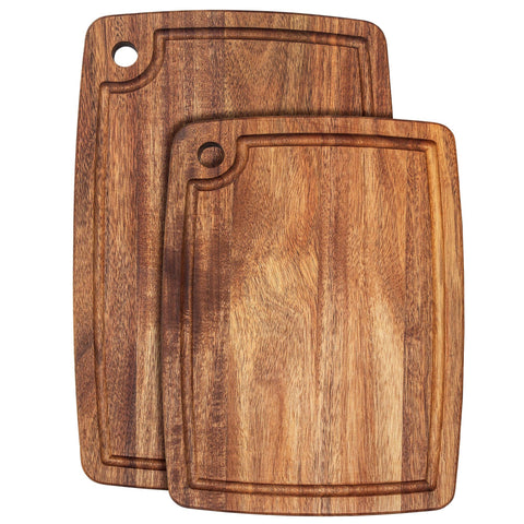 TB Home® 2-Piece Acacia Wood Cutting Board Set (Totally Bamboo)