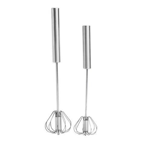 2pc Stainless Steel Rotating Whisk Set (Core Kitchen)