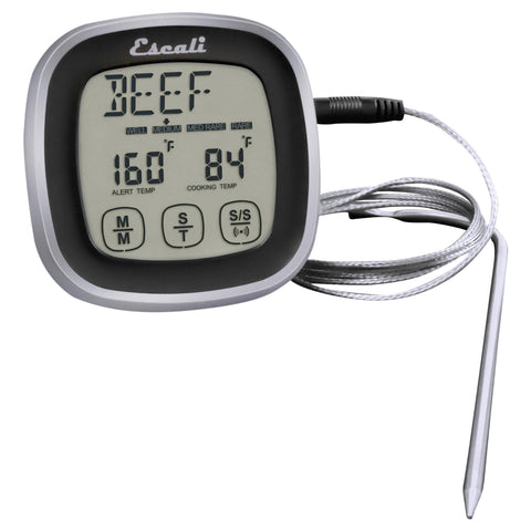 Escali Touch Screen Thermometer and Timer, Black (Kitchen Supply)
