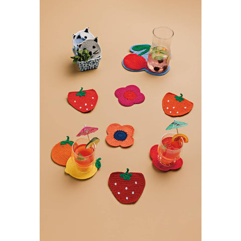 Poppy Crochet Coasters Set of 4 Assorted (Danica)