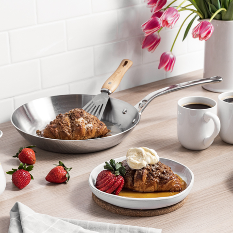 AFFINITY 5-ply Stainless Steel Frying Pan: 9.5" (De Buyer)