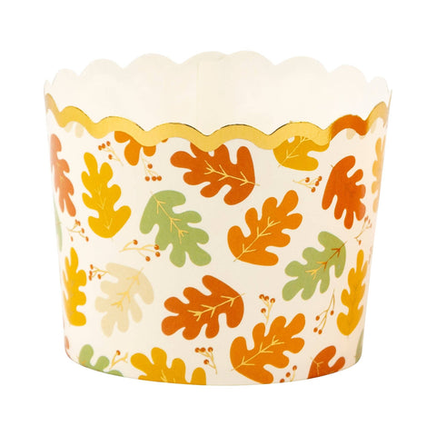 Gold Foil Autumn Leaves 5 oz Baking Cups (My Mind’s Eye)