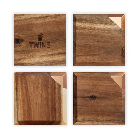 Metallic Dipped Coaster Set (Twine)