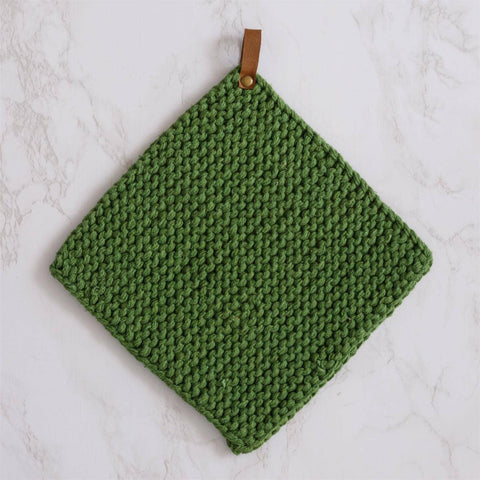 Knitted Pot Holder - Fern Green (Audrey's)
