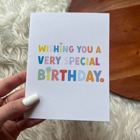 "Wishing you a very special birthday" birthday card (Big Moods)