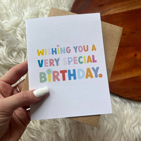 "Wishing you a very special birthday" birthday card (Big Moods)