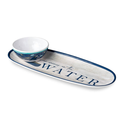 Wake At The Lake Melamine Chip & Dip Set (Certified International)