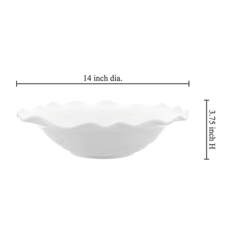 White 14" Melamine Serving Bowl (Supreme Housewares)