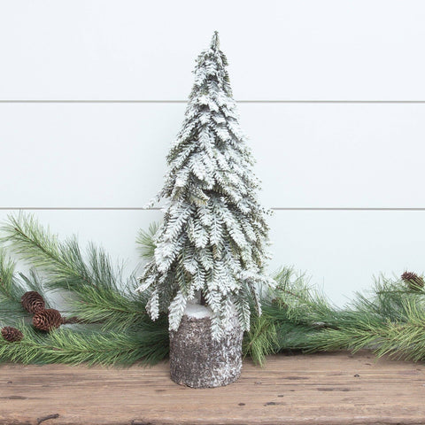Snowy Tree with Bark Base, Lg (Audrey's)