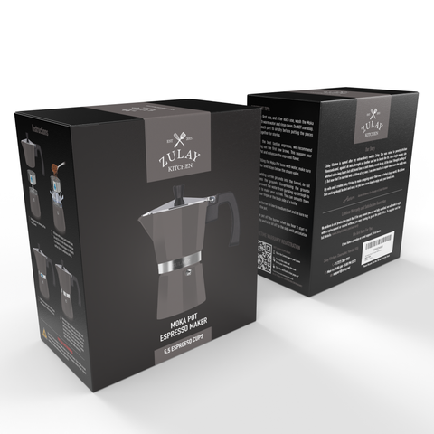 Stovetop Espresso Moka Pot 5 cup - White (Zulay Kitchen)