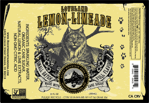 Loveland Lemon-Limeade Soda Pop (Rocky Mountain Soda)