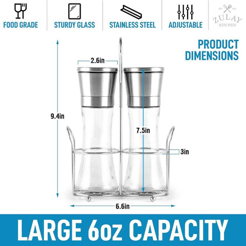 Salt and Pepper Grinder - Stainless Steel (Zulay)