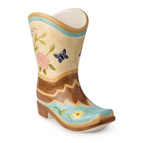 Rosewood Ranch 3-D Boot Vase 56 oz. (Certified International)