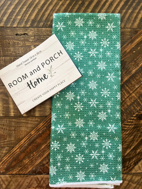 Winter Snowflakes Tea/Hand Towel (ROOM and PORCH)