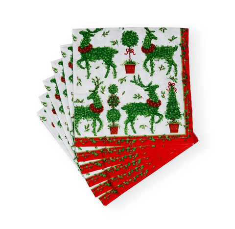 Luncheon Napkins Animal Topiaries (Caspari)