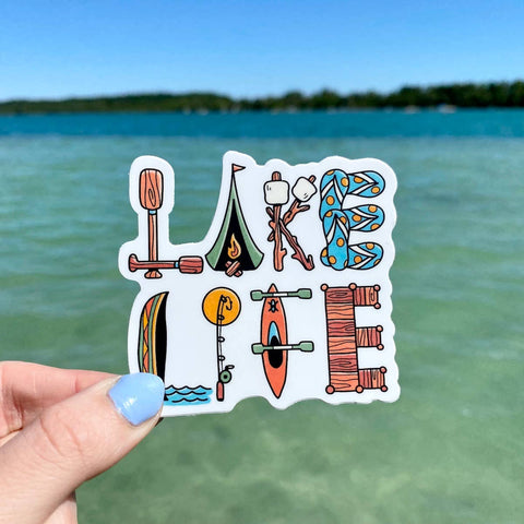Lake Life Lettering Sticker (Big Moods)