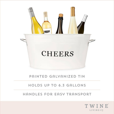 Cheers Galvanized Metal Tub (Twine)