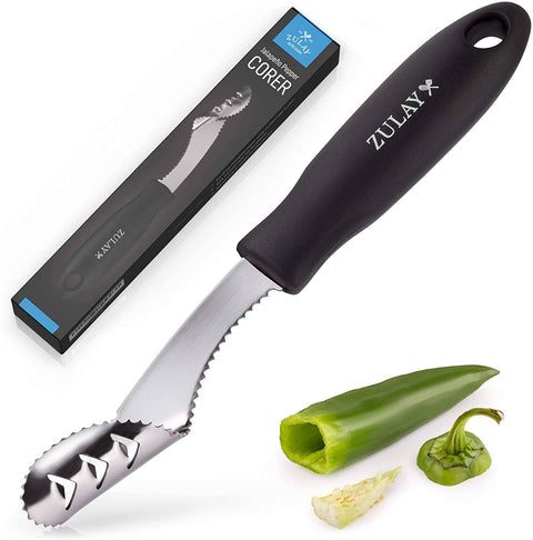 2-in-1 Jalapeno Corer Tool - Stainless Steel (Zulay)
