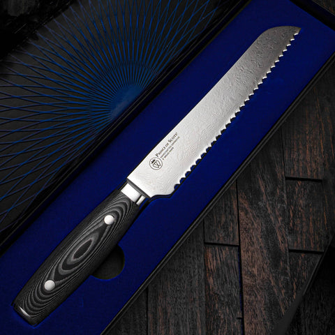 8" Damascus Bread Knife (Prince of Scots)