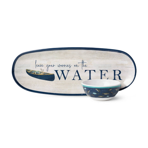 Wake At The Lake Melamine Chip & Dip Set (Certified International)