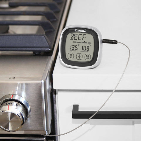 Escali Touch Screen Thermometer and Timer, Black (Kitchen Supply)