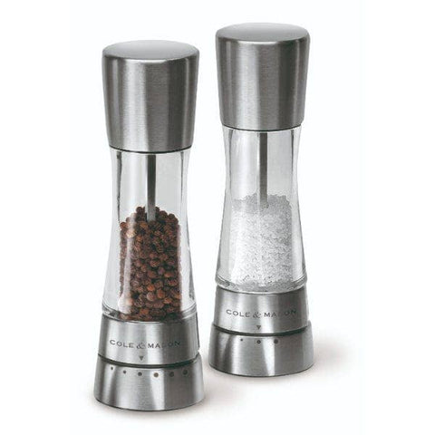 Derwent Salt & Pepper Mill Set, Stainless Steel (Cole & Mason)