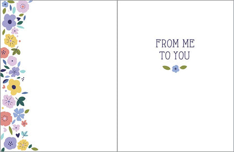 Thinking of You Greeting Card - Sweet purple flowers (GINA B DESIGNS)