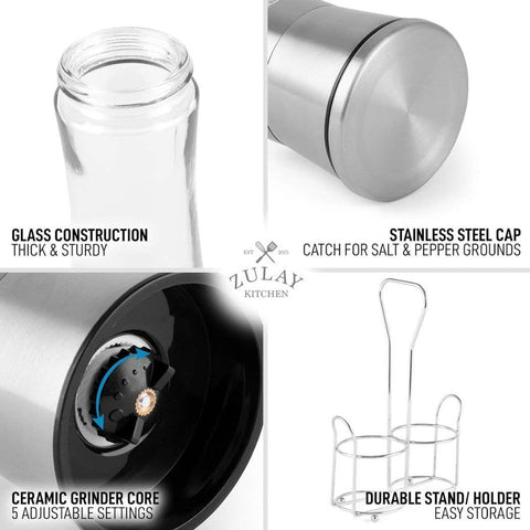 Salt and Pepper Grinder - Stainless Steel (Zulay)